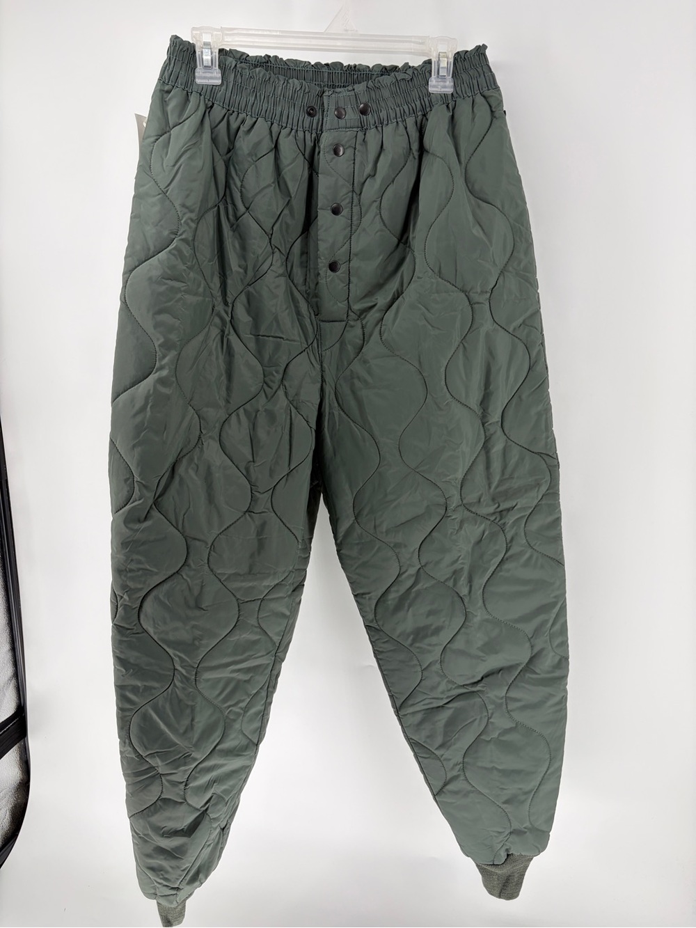 Vintage 1999 USGI USAF CWU-9/P Quilted Flight Liner Trousers Large Green